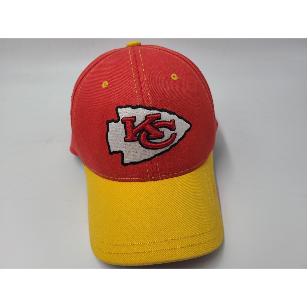 Kansas‎ City Chiefs Reebok Flex Fitted (Seems L-XL) Hat Cap Men NFL Red Yellow